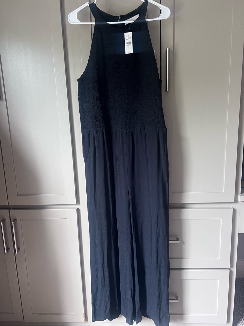 LOFT Black Halter-Style Jumpsuit - size 14 - New With Tag